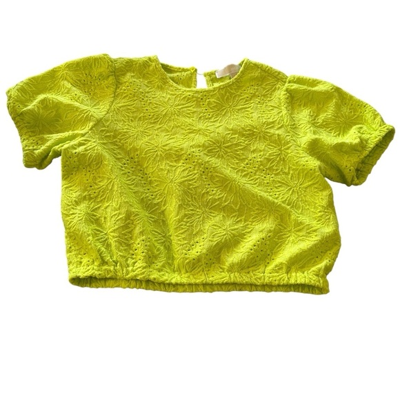 MICHAEL Michael Kors Green Blouse with Textured Fabric - Picture 1 of 3